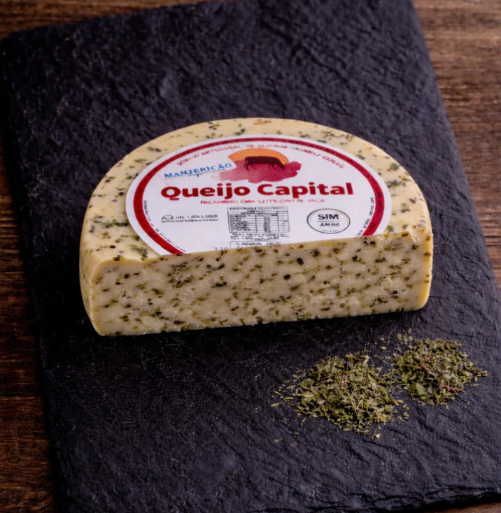Queijo Alagoa com Manjericão - 480g (Metade)