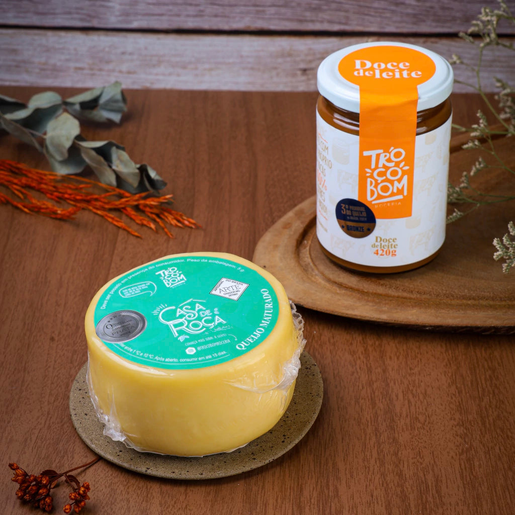 Kit Lampião & Maria Bonita - Queijo Meia Cura Troço Bom + Doce de Leite Troço Bom